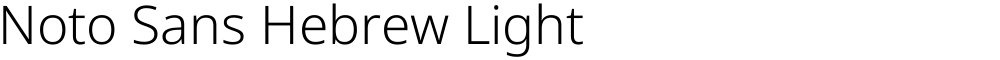 Noto Sans Hebrew Light
