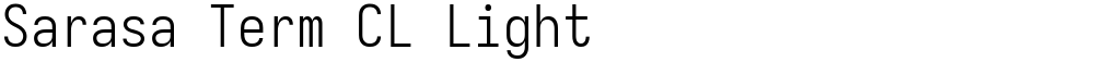 Sarasa Term CL Light