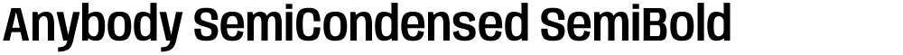 Anybody SemiCondensed SemiBold