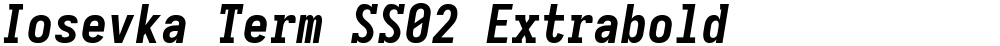 Iosevka Term SS02 Extrabold