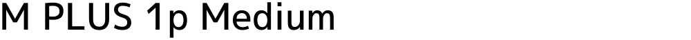 M PLUS 1p Medium