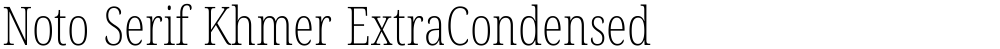 Noto Serif Khmer ExtraCondensed ExtraLight