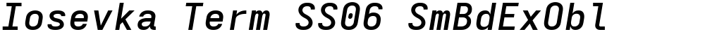 Iosevka Term SS06 SmBdExObl
