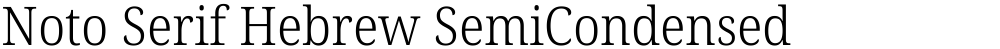 Noto Serif Hebrew SemiCondensed Light