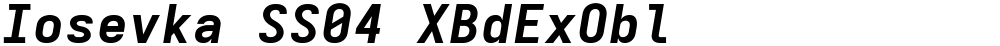 Iosevka SS04 XBdExObl