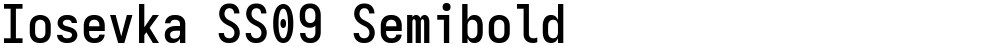 Iosevka SS09 Semibold