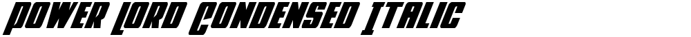 Power Lord Condensed Italic