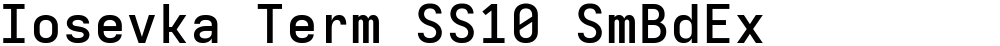 Iosevka Term SS10 SmBdEx