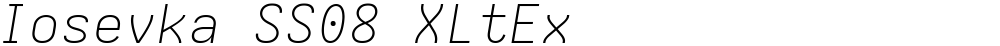 Iosevka SS08 XLtEx