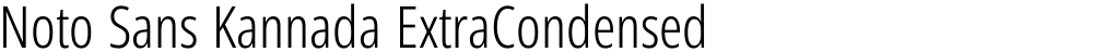 Noto Sans Kannada ExtraCondensed Light