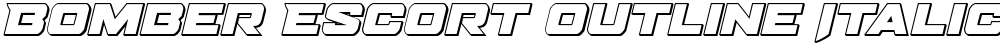Bomber Escort Outline Italic