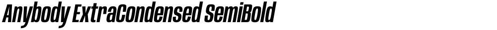 Anybody ExtraCondensed SemiBold
