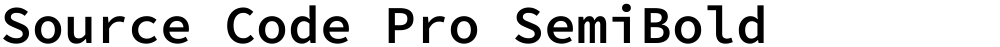 Source Code Pro SemiBold