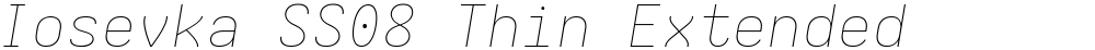 Iosevka SS08 Thin Extended