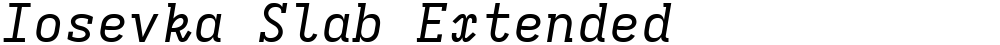 Iosevka Slab Extended