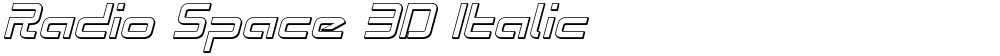 Radio Space 3D Italic