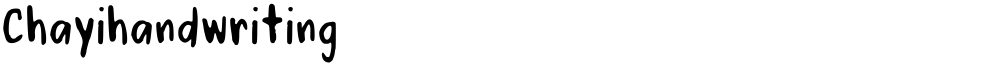Chayihandwriting