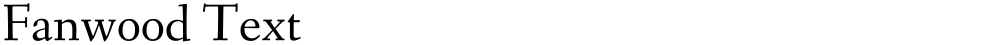 Fanwood Text