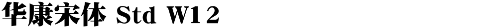 华康宋体 Std W12