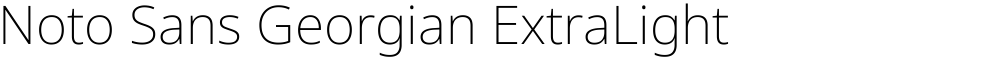 Noto Sans Georgian ExtraLight