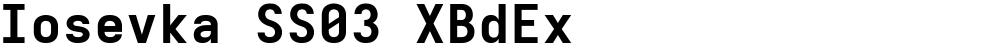 Iosevka SS03 XBdEx