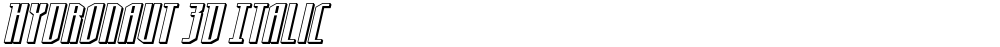 Hydronaut 3D Italic