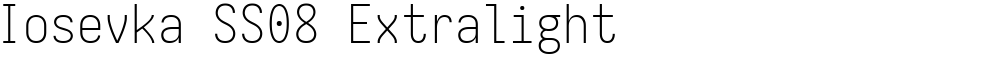 Iosevka SS08 Extralight