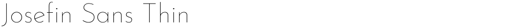 Josefin Sans Thin