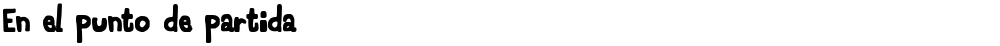 En el punto de partida