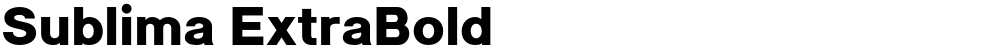 Sublima ExtraBold
