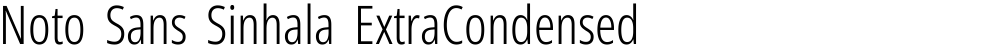 Noto Sans Sinhala ExtraCondensed Light