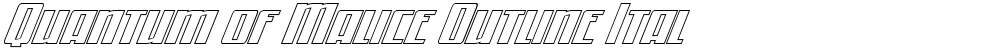 Quantum of Malice Outline Ital