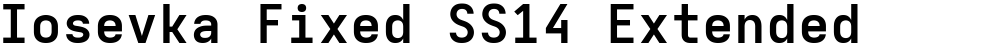 Iosevka Fixed SS14 Extended