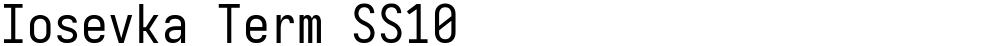 Iosevka Term SS10