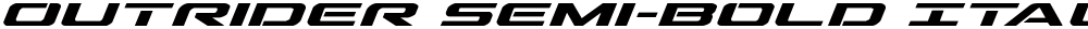Outrider Semi-Bold Italic