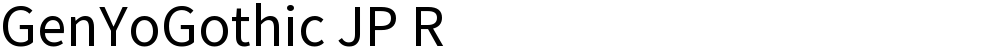 GenYoGothic JP R