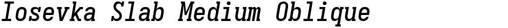 Iosevka Slab Medium Oblique