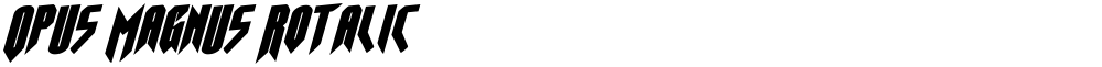Opus Magnus Rotalic