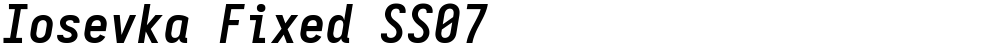 Iosevka Fixed SS07