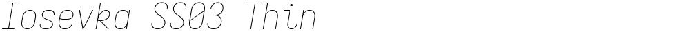 Iosevka SS03 Thin
