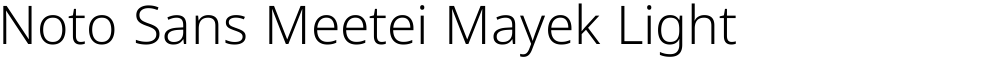 Noto Sans Meetei Mayek Light