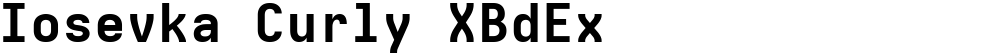 Iosevka Curly XBdEx