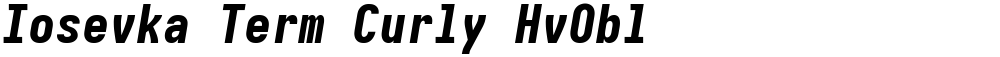 Iosevka Term Curly HvObl