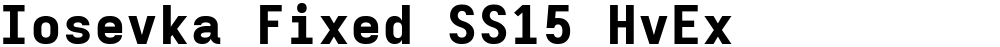 Iosevka Fixed SS15 HvEx