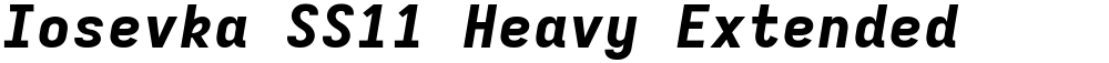 Iosevka SS11 Heavy Extended