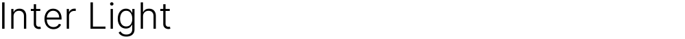 Inter Light