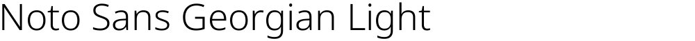 Noto Sans Georgian Light