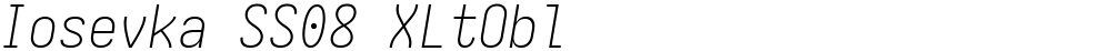 Iosevka SS08 XLtObl