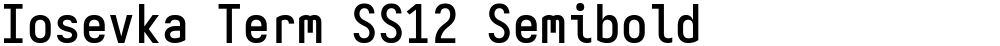 Iosevka Term SS12 Semibold