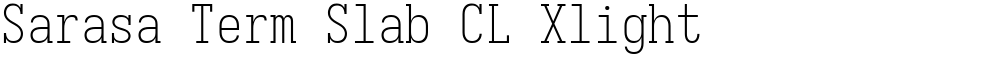 Sarasa Term Slab CL Xlight